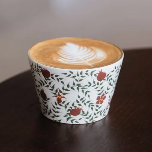 Underglaze Hand-Painted Pomegranate Cup