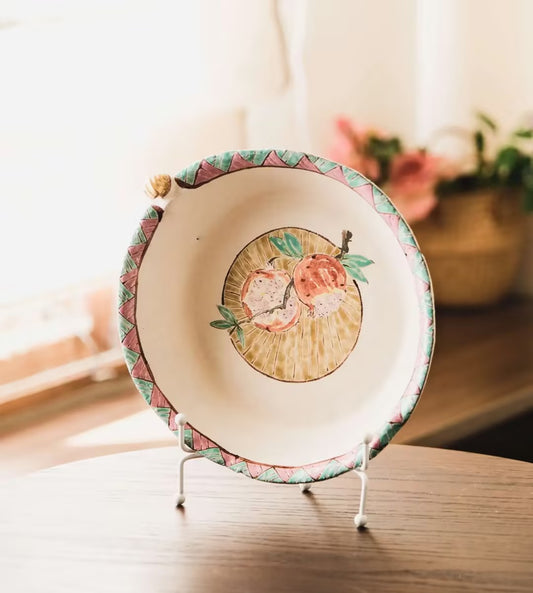Hand-Painted Vintage Fruit Plate