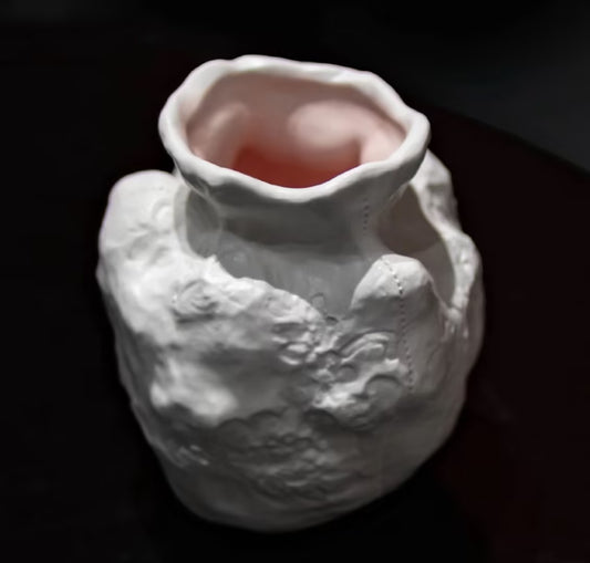 Lace Relief Ceramic Vase