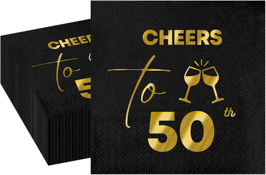 1004 40th Birthday Napkins,Cheers to Years Cocktail Napkins