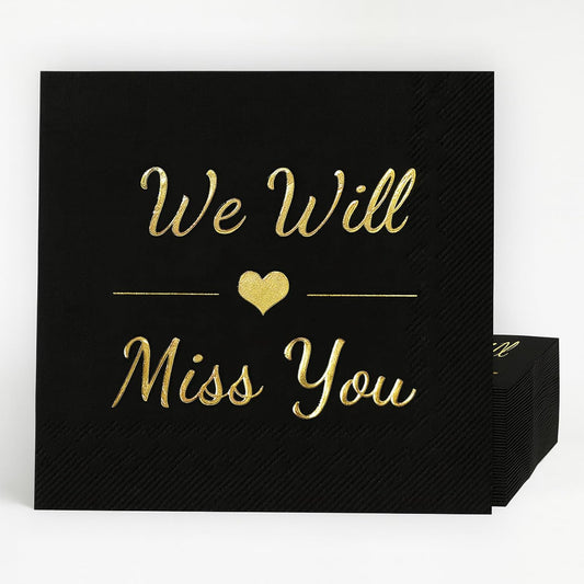 1001 We Will Miss You Napkinswhite cocktail napkins