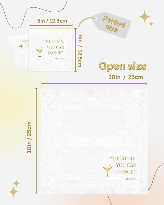 1002 Trust Me You Can Dance Alcohol Cocktail Napkins