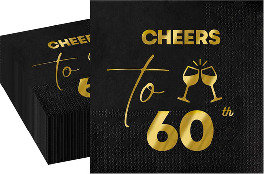 1004 40th Birthday Napkins,Cheers to Years Cocktail Napkins