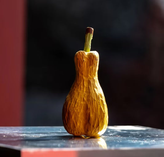 Handcrafted Camphorwood Yellow Pear Ornament