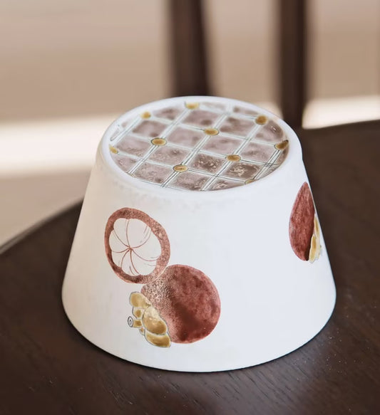 Hand-Painted Mangosteen Ceramic Cup