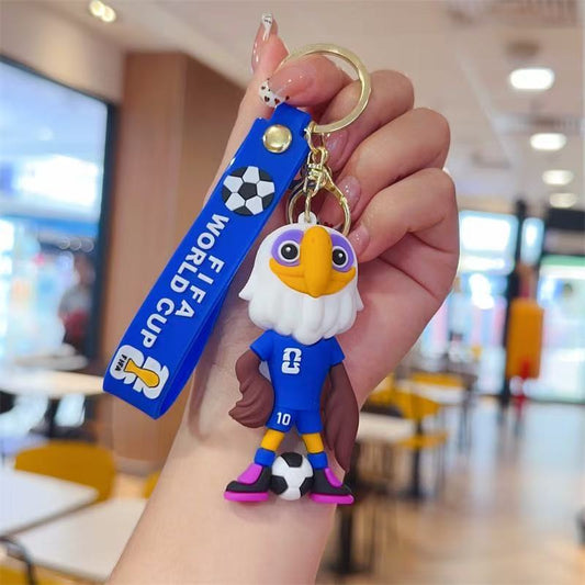 2026 Us-Canada-Mexico World Cup Keychains Fan Peripheral Souvenirs Football Pendants Creative Cartoon Gifts Wholesale