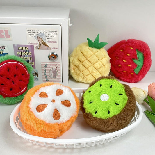 Cartoon Fruit Plush Coin Purse Pendant