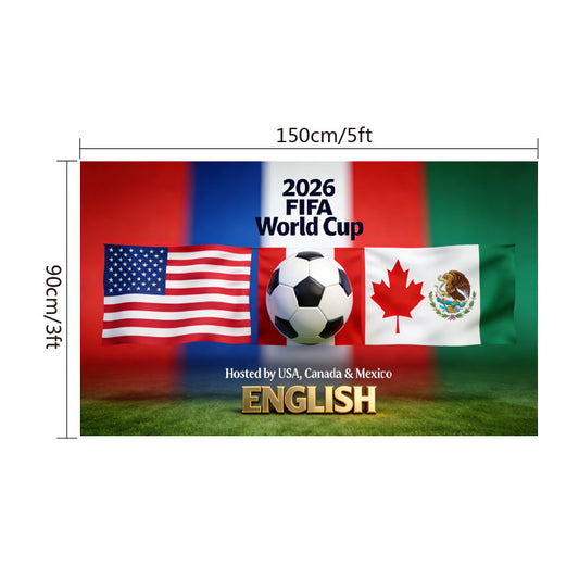 2026 U.S.-Canada-Mexico World Cup Flag Cross-Border Amazon Fan Flag Development To Cheer Hand-Waving Flag Bar Crawling Flag
