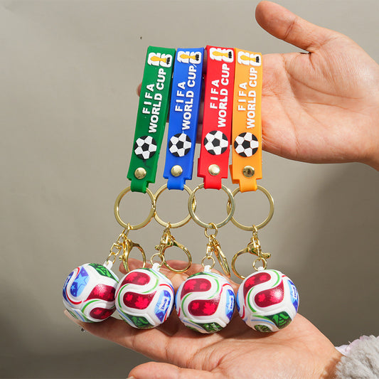 2026 Us-Canada-Mexico World Cup Keychains Fan Peripheral Souvenirs Football Pendants Creative Cartoon Gifts Wholesale