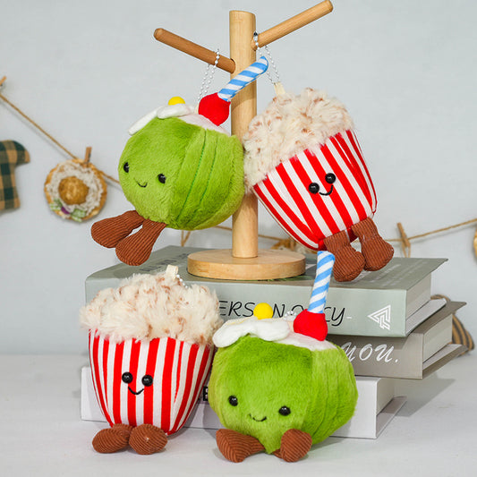 Popcorn Coconut Plush Doll Pendant