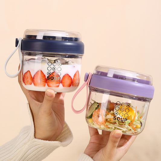 Ins Cross-Border Yogurt Cup With Handle Portable Oatmeal Fruit Salad Cup Student Adult Soup Porridge Soy Milk Breakfast Cup