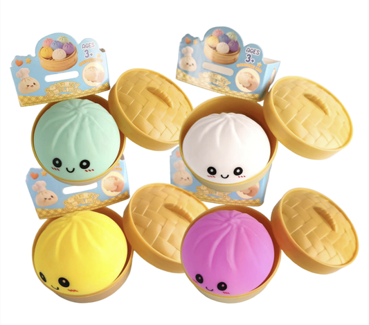 Simulated Steamer Emoticon Bun Pinching Music Large Size 8.5 Cm Tpr Decompression Artifact Trick Toy In Stock