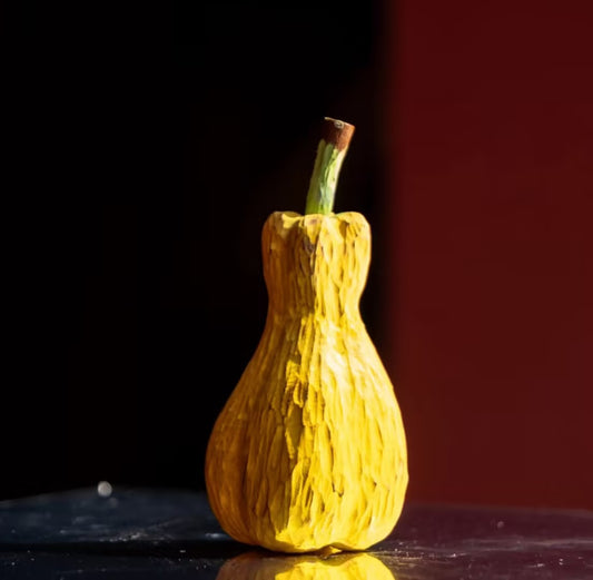 Handcrafted Camphorwood Yellow Pear Ornament