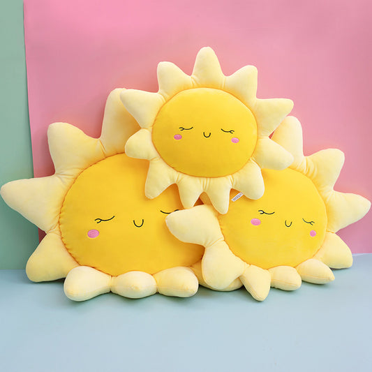 Ins Hot Nordic Sun Pillow Girl Heart Cloud Down Cotton Plush Cushion Home Sofa Decorative Cushion