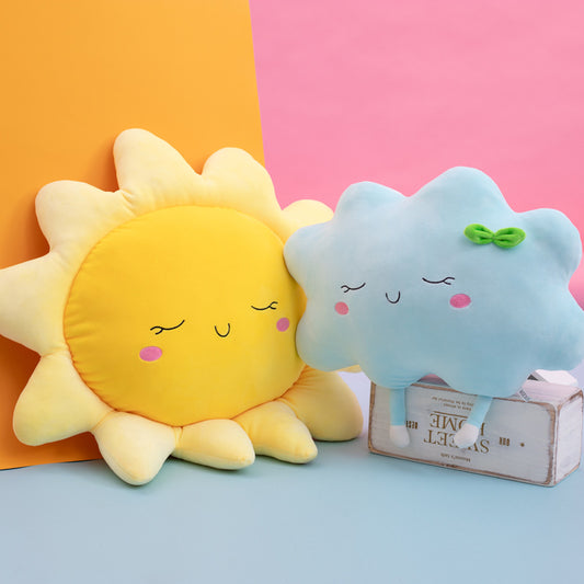 Ins Hot Nordic Sun Pillow Girl Heart Cloud Down Cotton Plush Cushion Home Sofa Decorative Cushion