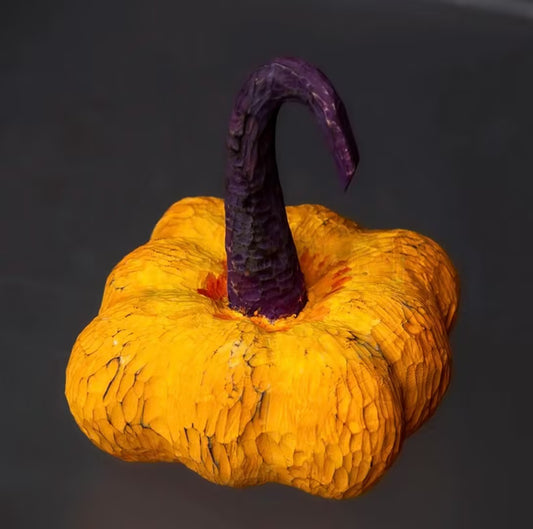 Handcrafted Cypress Wood Pumpkin Ornament