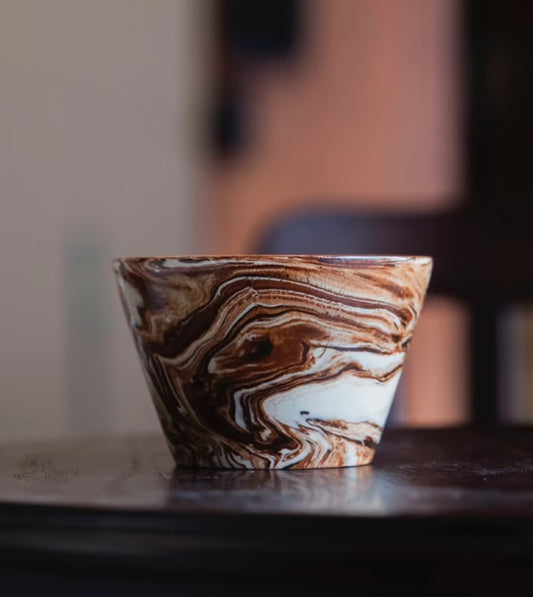 Marbled Ceramic Coffee Cup