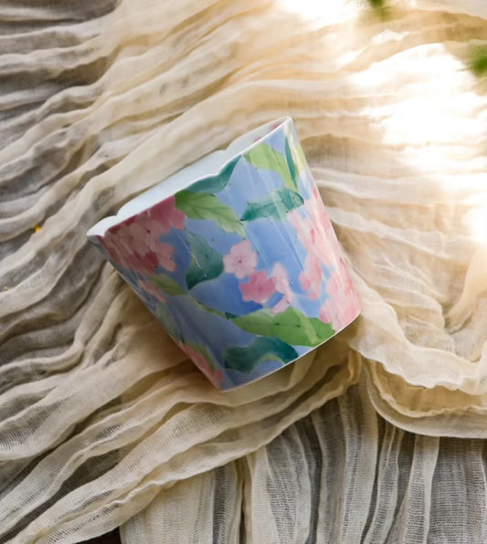 Embroidered Ball Underglaze Coffee Cup