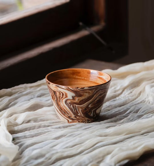 Marbled Ceramic Coffee Cup