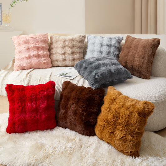 Bubble Rabbit Velvet Nordic Lumbar Pillow