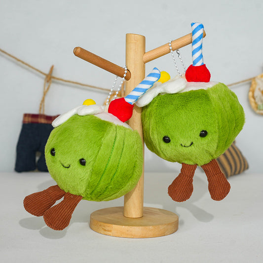 Popcorn Coconut Plush Doll Pendant