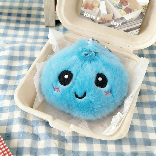 New Cute Soup Dumpling Plush Squeeze Stress Relief Keychain Gift