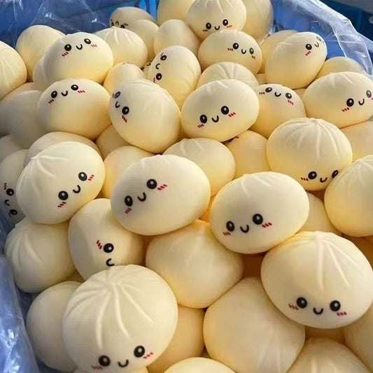 Cute Tianjin Baozi Stuffed Plush Soup Dumpling Food Doll Keychain