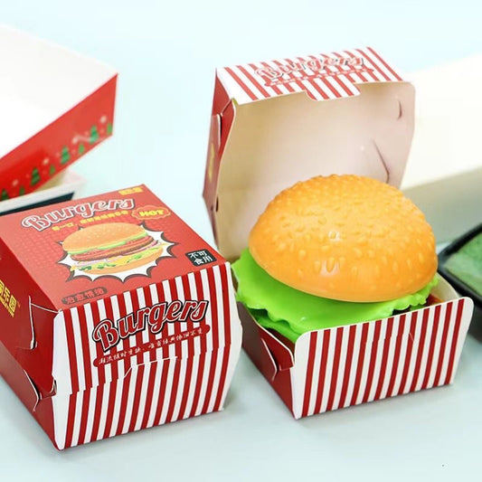 Creative Stress Relief TPR Cartoon Hamburger Squishy Toy