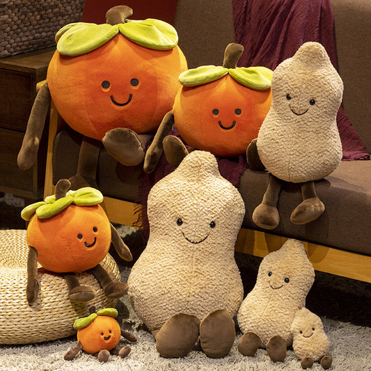 Persimmon and Peanut Plush Wedding Throw Pillow