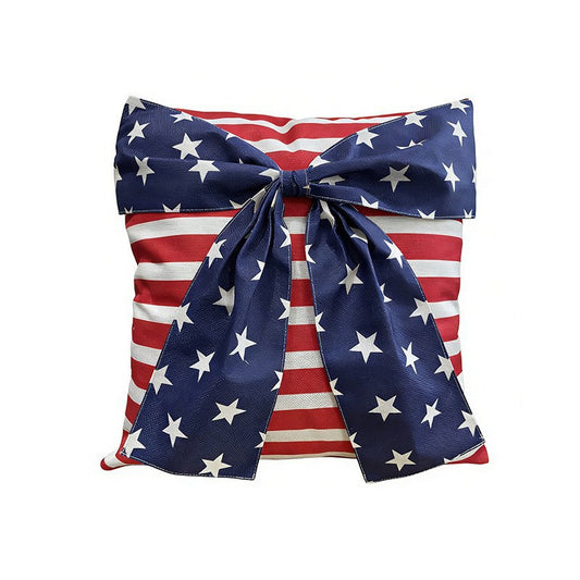 Independence Day Bow Printed Pillowcase