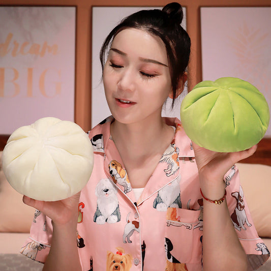 Cute Big Meat Bun Stuffed Hugging Pillow Soup Dumpling Doll Birthday Gift Plush Toy