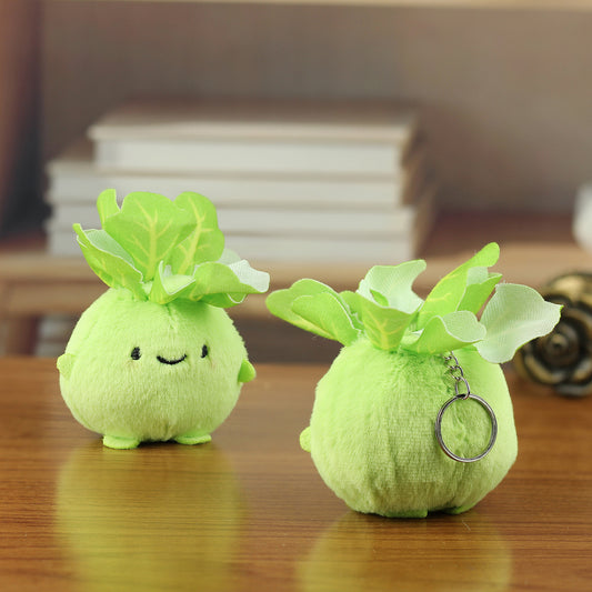 Cute Kohlrabi Vegetable Keychain Rag Doll