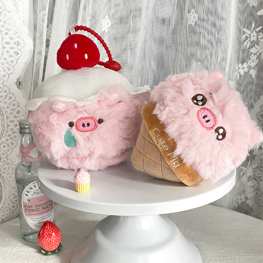 Strawberry Cone Piglet Plush Pendant