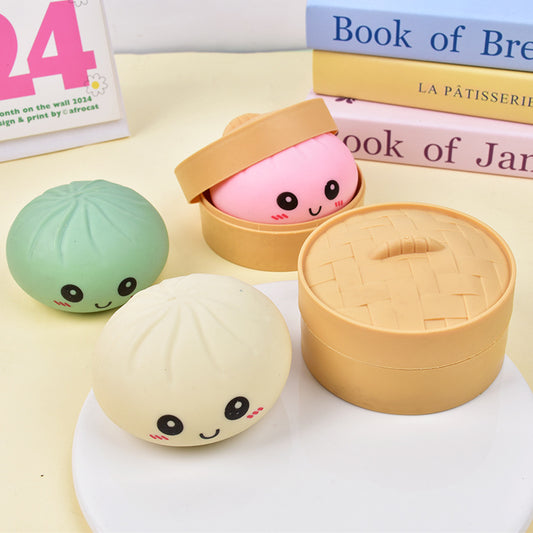 Soft Squeeze Steamed Bun Squishy Stress Relief Toy