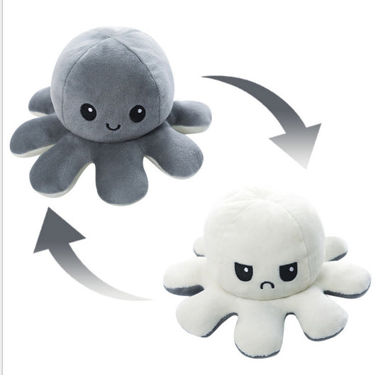 Reversible Flip Octopus Plush Doll