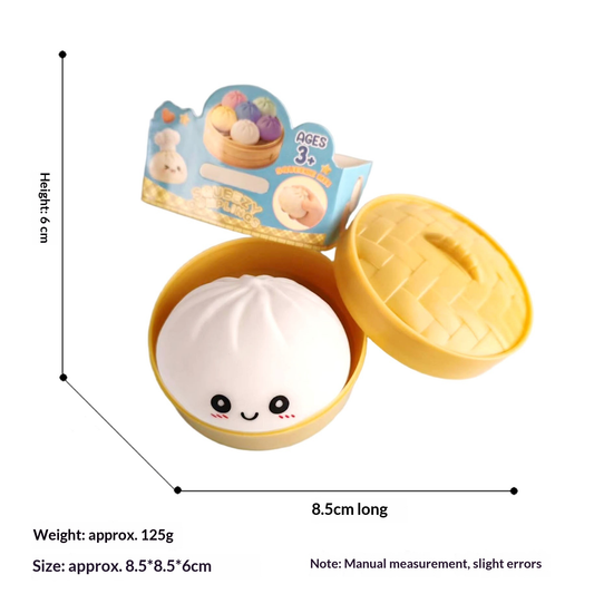 Simulated Steamer Emoticon Bun Pinching Music Large Size 8.5 Cm Tpr Decompression Artifact Trick Toy In Stock