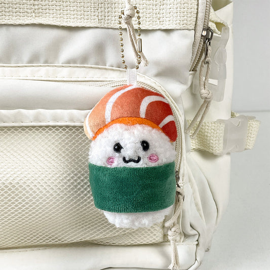 Japanese Salmon Sushi Rice Ball Plush Keychain