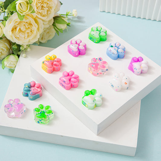 Mini Stress Relief Sensory Fidget Colorful Cat Paw Squishy Toy