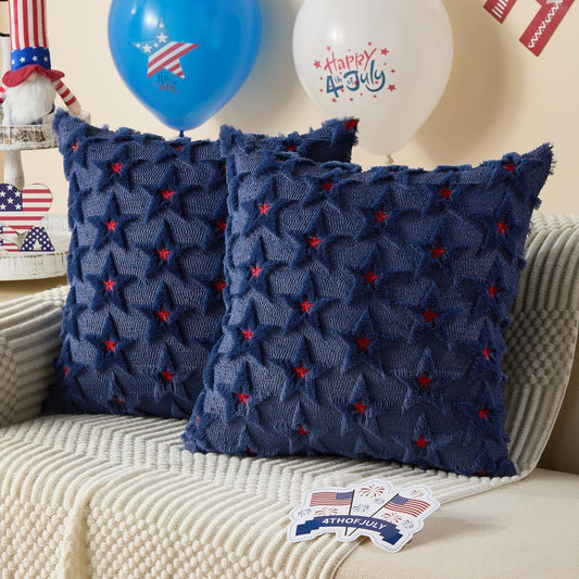 American Independence Day Quilted Plush Pillow