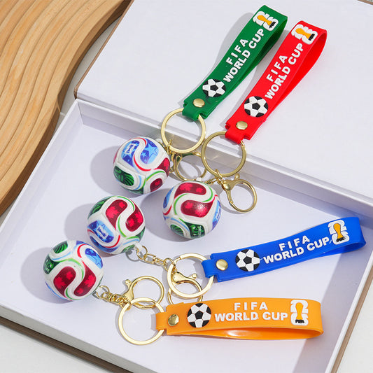 2026 Us-Canada-Mexico World Cup Keychains Fan Peripheral Souvenirs Football Pendants Creative Cartoon Gifts Wholesale
