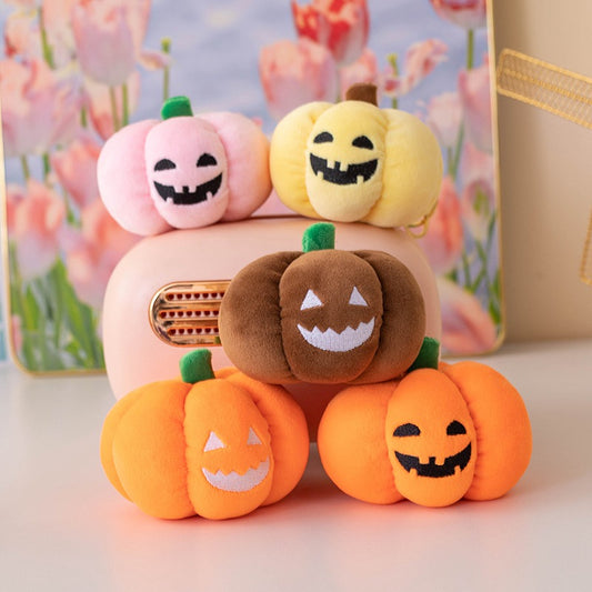 Simulation Halloween Pumpkin Plush Keychain Bag Pendant