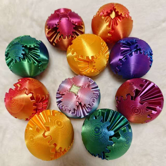 Cross-Border Hot Selling Amazon 3D Printed Gear Ball Gear Ball Creative Fidget Decompression Toy Wholesale