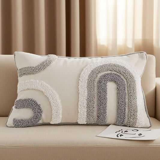 Cotton Linen Bohemian Tassel Pillow Cover