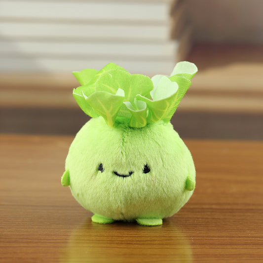 Cute Kohlrabi Vegetable Keychain Rag Doll
