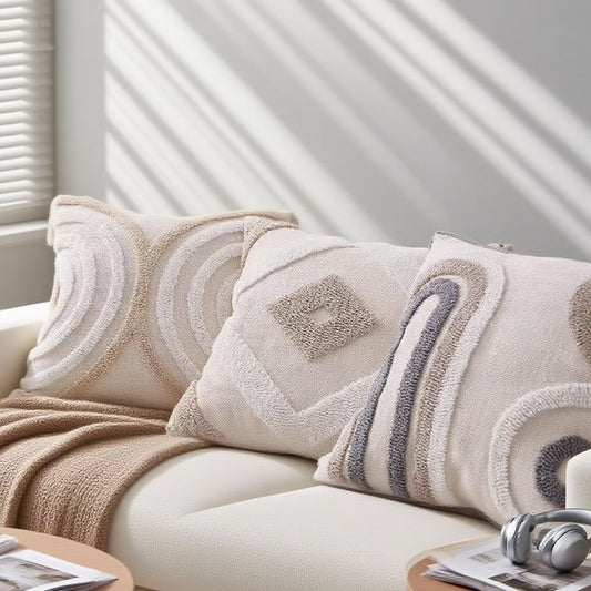 Cotton Linen Bohemian Tassel Pillow Cover