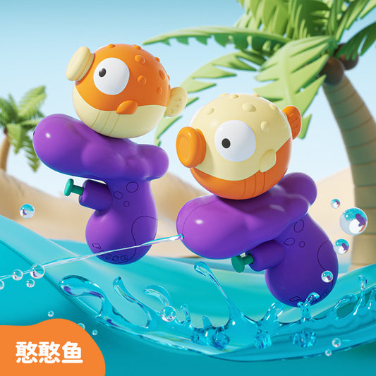 Cross-Border Children'S Cartoon Water Gun Octopus Shark Mini Water Gun Children'S Water Gun Outdoor Bathing Toy