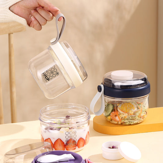 Ins Cross-Border Yogurt Cup With Handle Portable Oatmeal Fruit Salad Cup Student Adult Soup Porridge Soy Milk Breakfast Cup