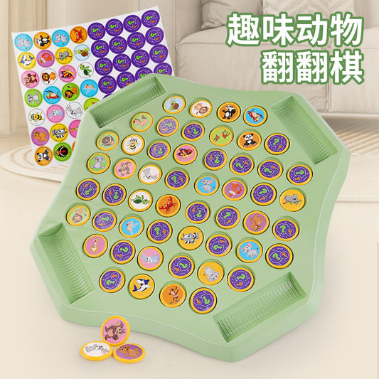 Children'S Flip Chess, Parent-Child Interactive Battle Tabletop Game, Focus Training, Memory Chess Educational Toy