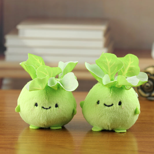 Cute Kohlrabi Vegetable Keychain Rag Doll