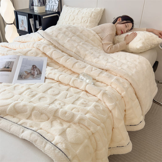 Taffeta Double-Sided Velvet Flannel Love Blanket